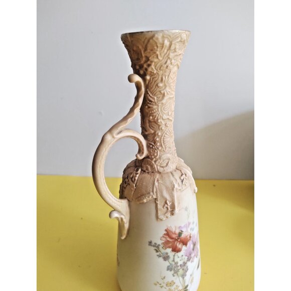 Antique Doulton Burslem England Ornate Raised Motif Pitcher 10 1/2" - 1890-1902 - Picture 12 of 16